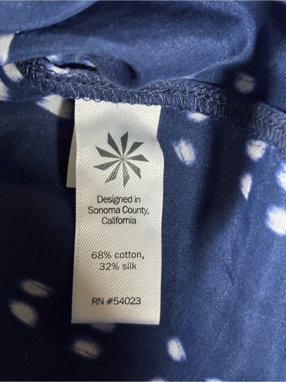 Women's Navy Patterned Button-Front Top - Picture 10 of 13